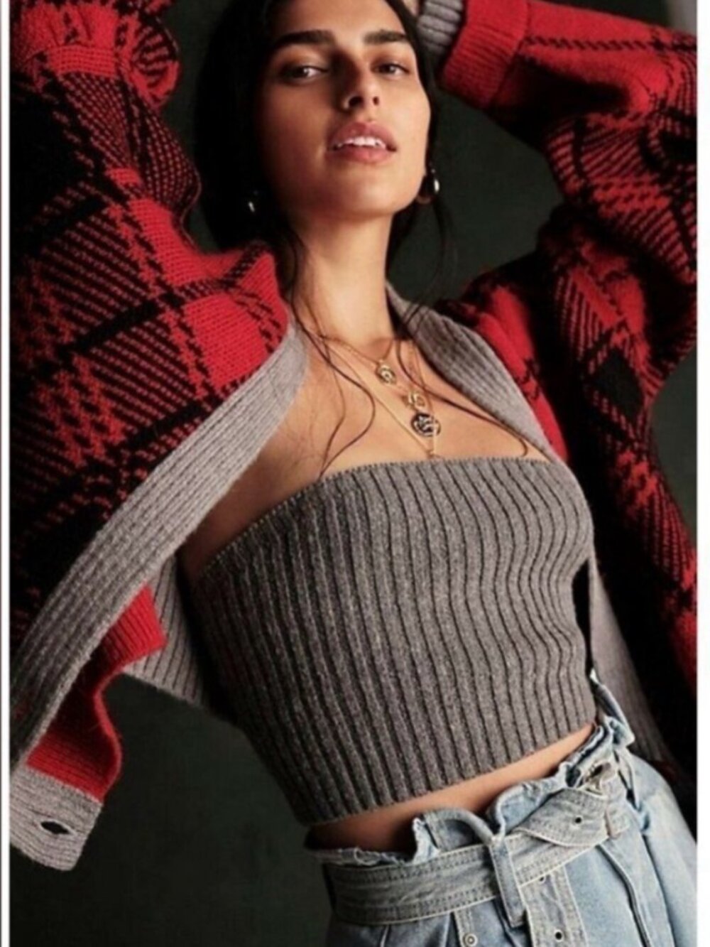 ❤️🖤 Free People PDX Cardigan & Tube Top Set ❤️🖤